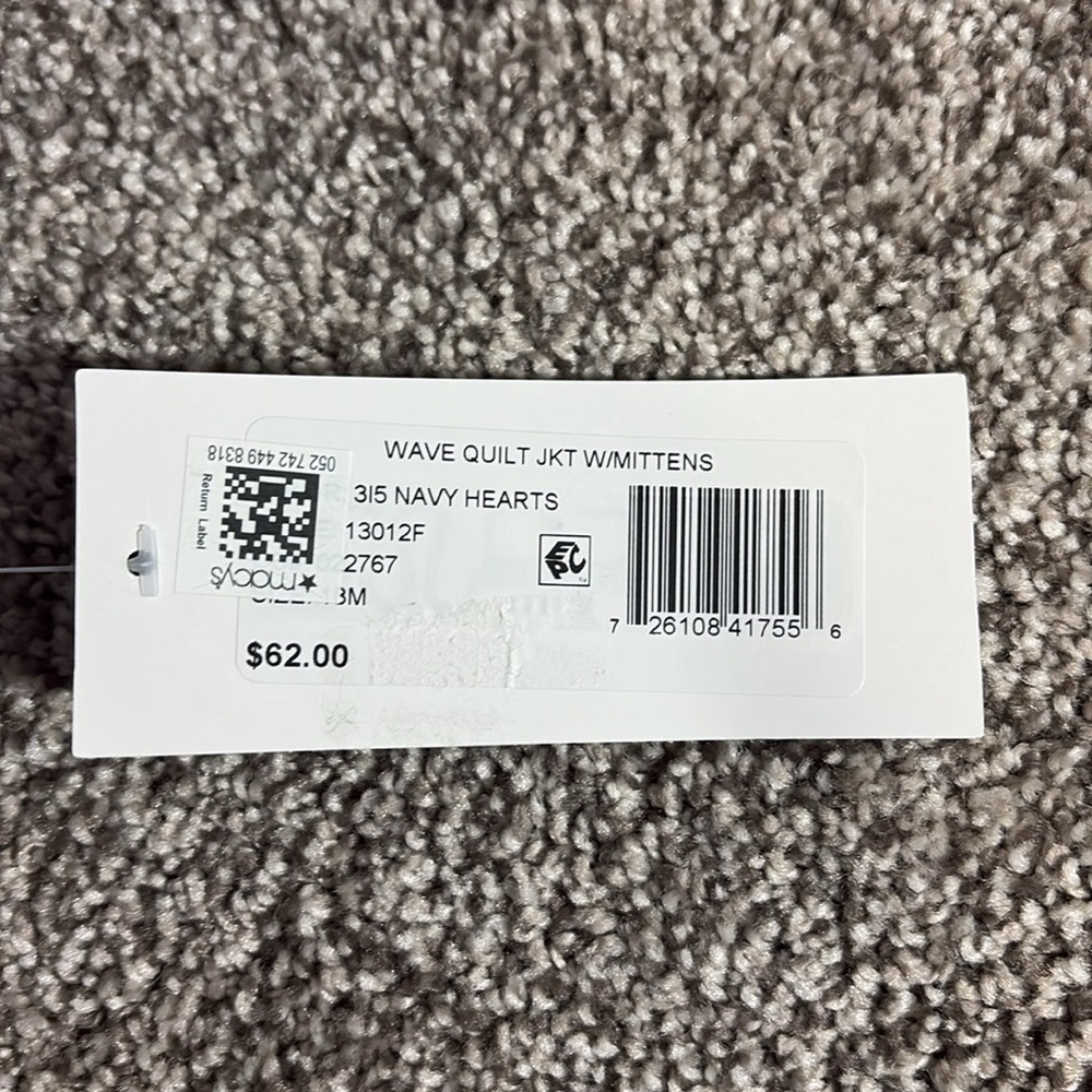 NWT 18 month faux fur lined heart jacket - Picture 9 of 9